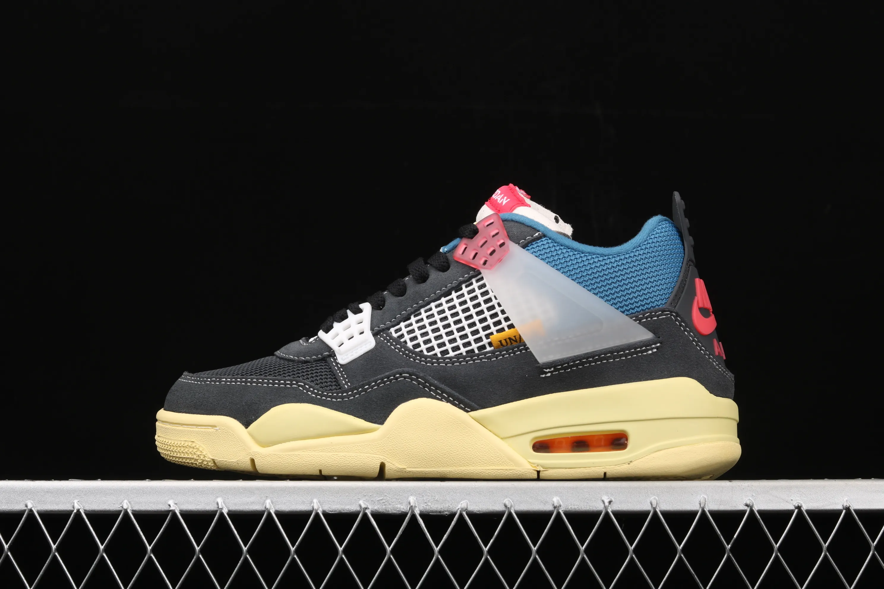 All categories Air Jordan Jordan series basketball shoes Air Jordan 4 G version Union LA x Air Jordan 4 Retro "Off Noir" AJ4 Joe 4 Union Gray and Blue Knights DC9533-001